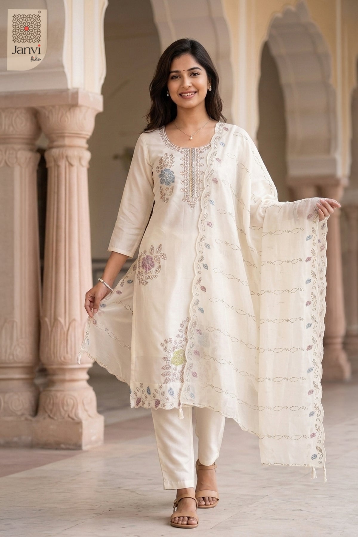 The Pearl Palace Floral Kurta