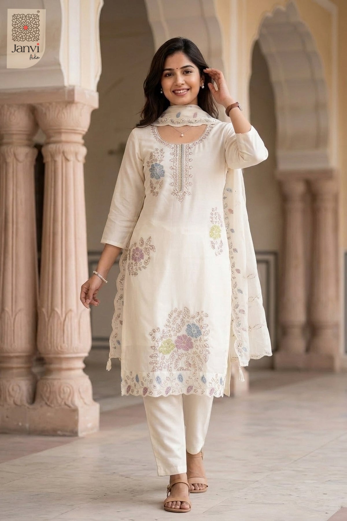 The Pearl Palace Floral Kurta