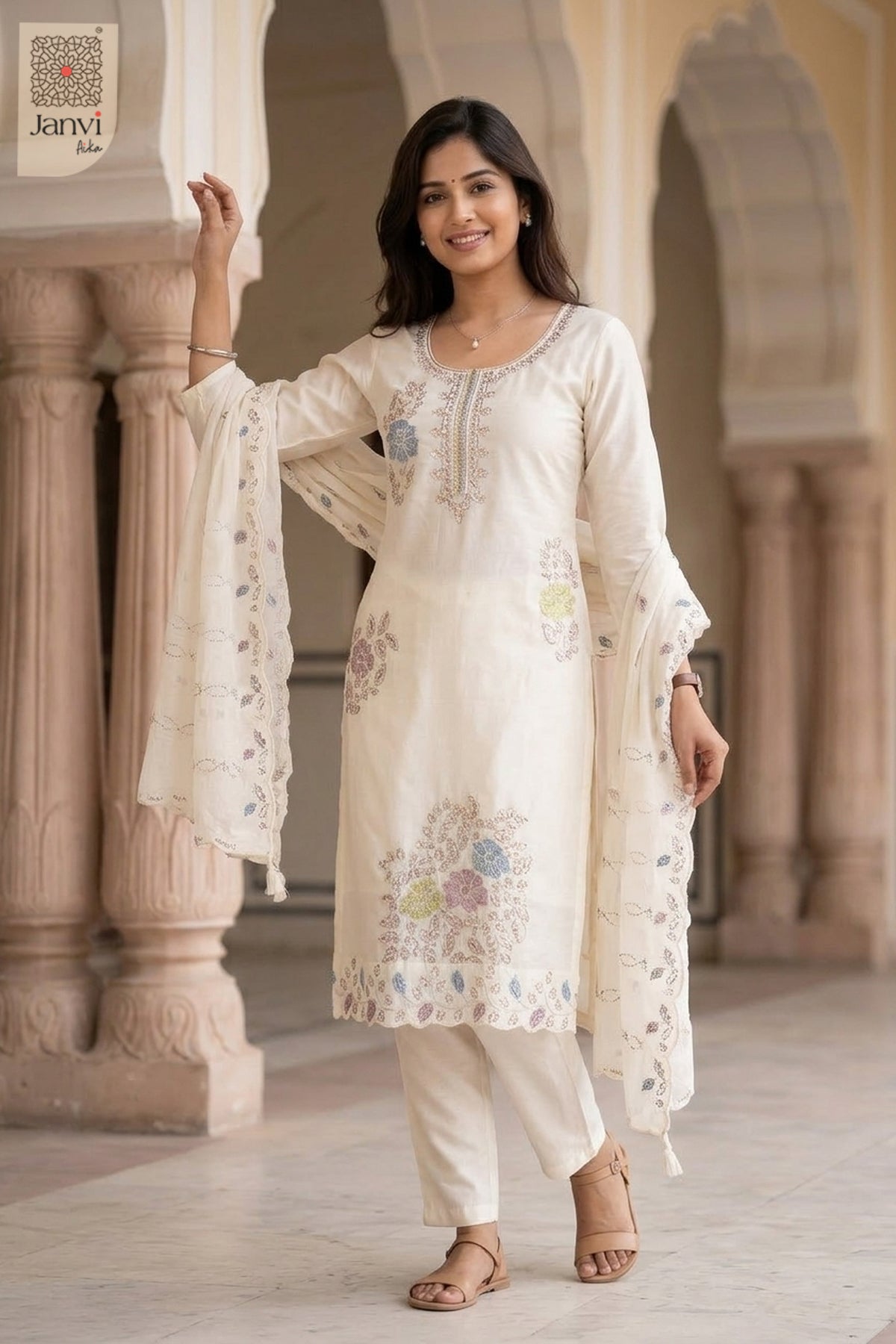 The Pearl Palace Floral Kurta