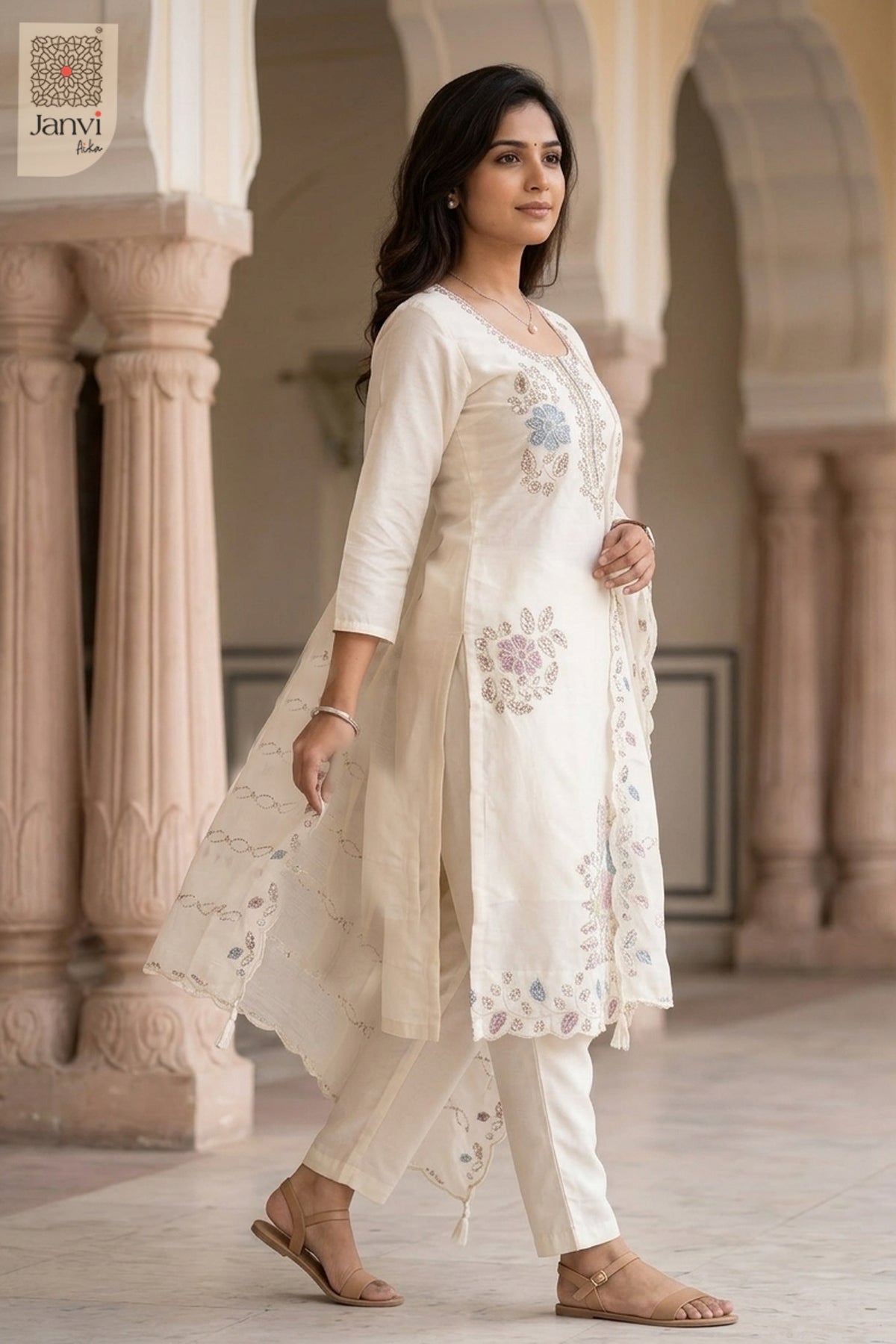The Pearl Palace Floral Kurta