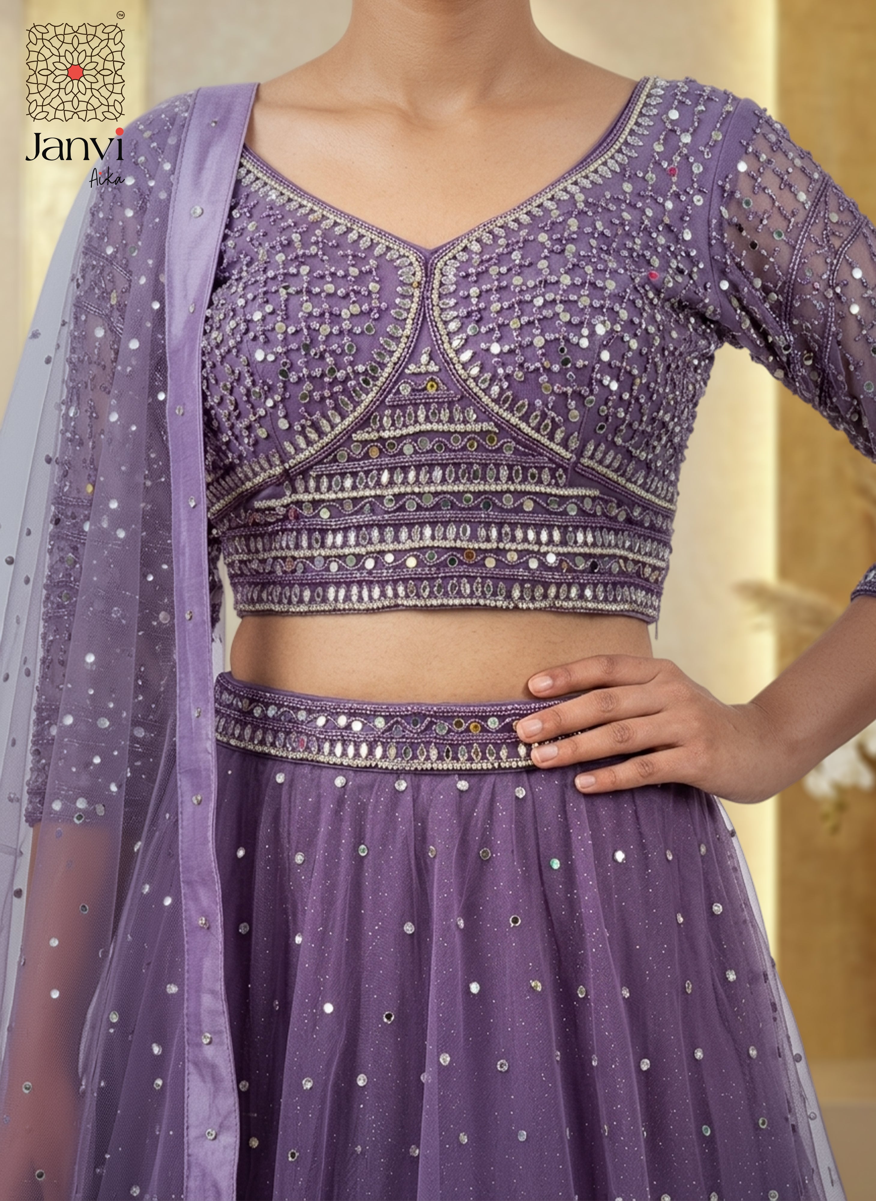 Violet Twirl Lehenga Set