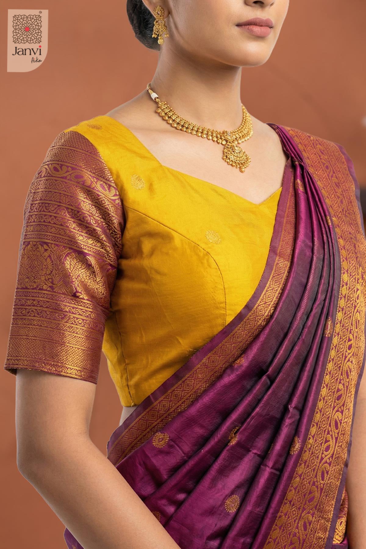 Vaidehi Maroon Heritage Half Saree Lehenga Set