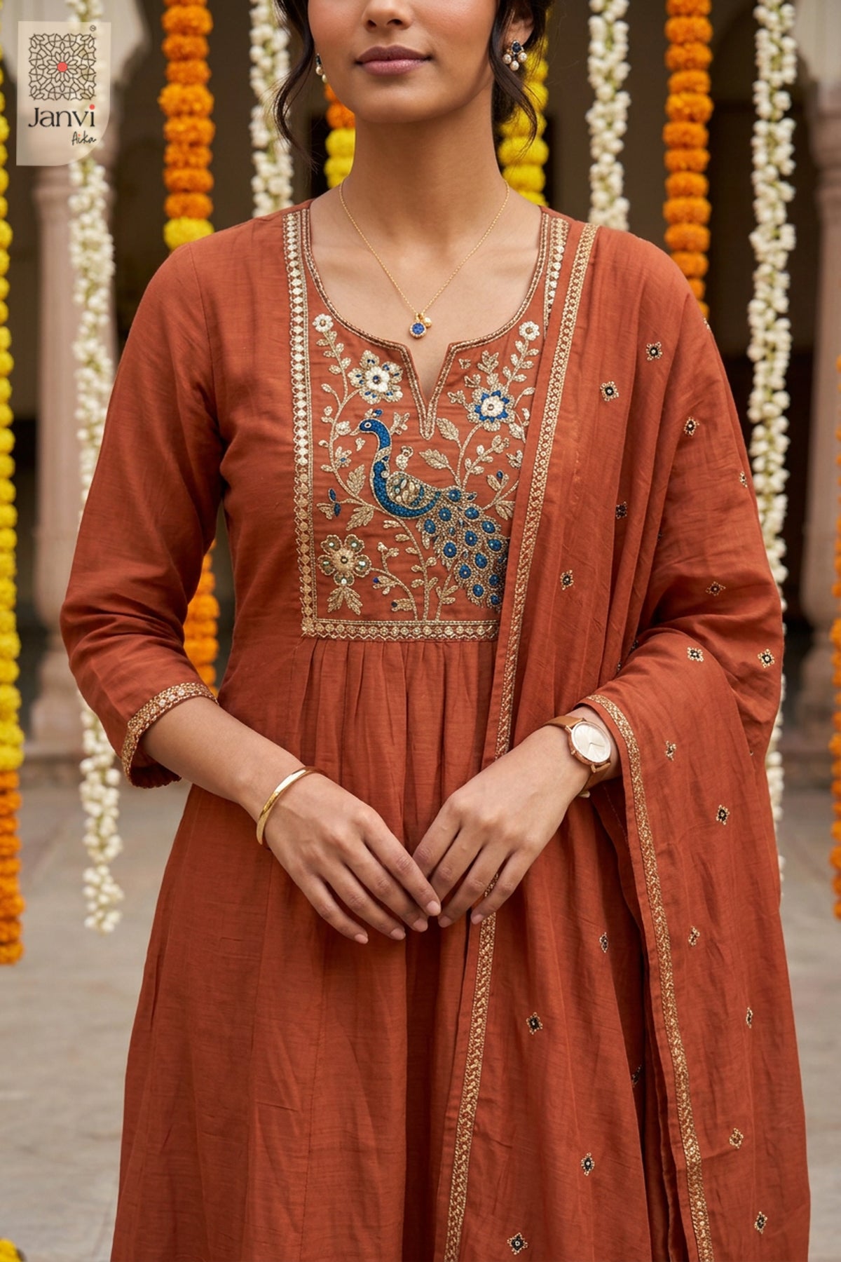 Wingvine Sequin Notch Neck