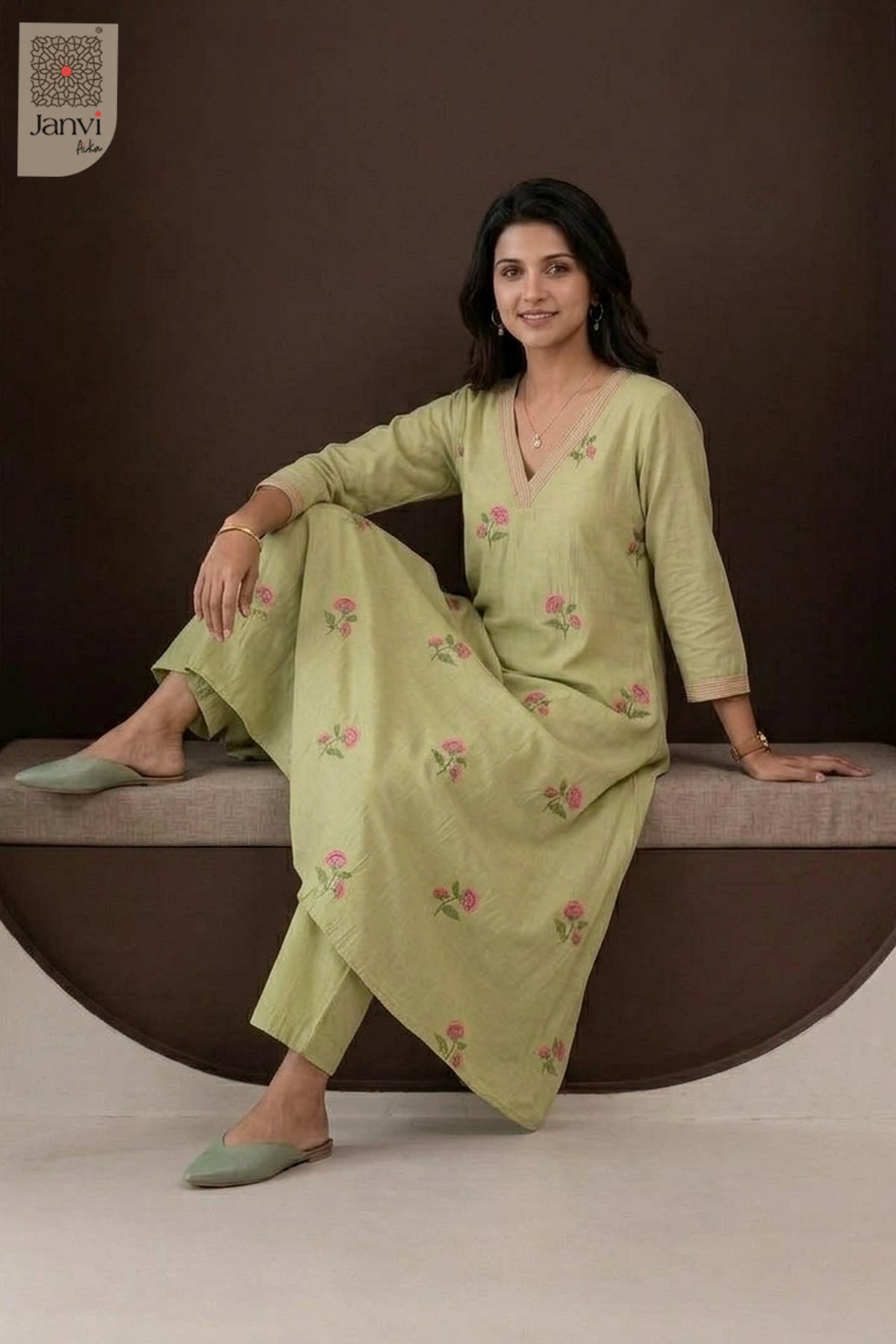 Pista Blossom Embroidered Dress