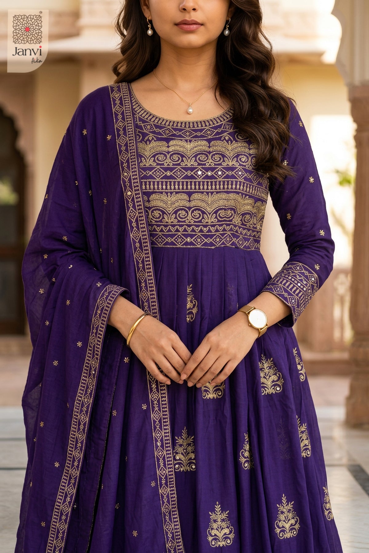 Ameera Purple Royale Anarkali Dress