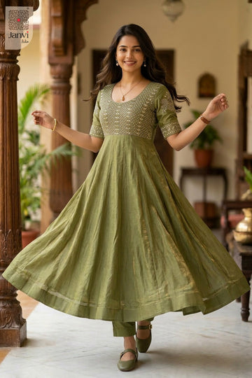 TEST - Magenta Royal Silk Chudidhar Set Back View