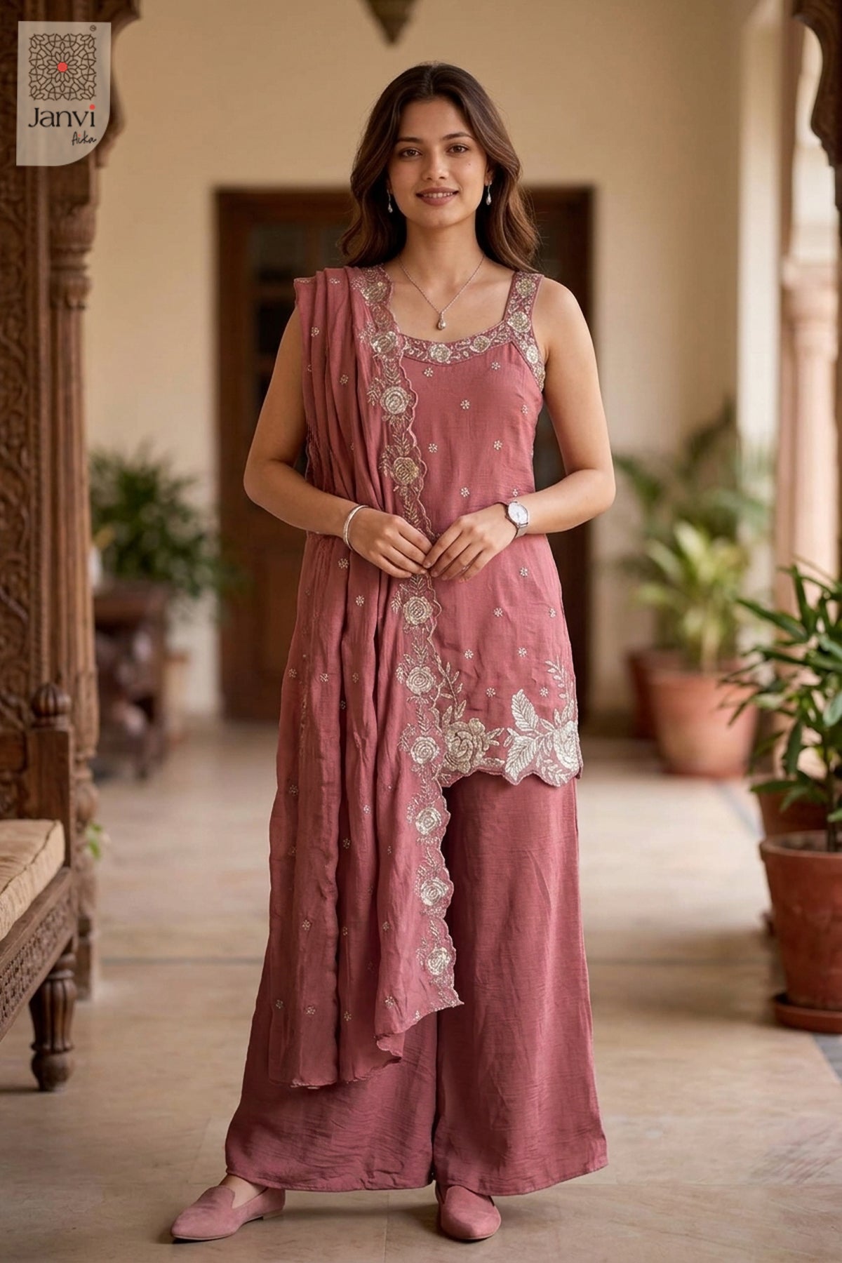 Antique Petal Sharara Set