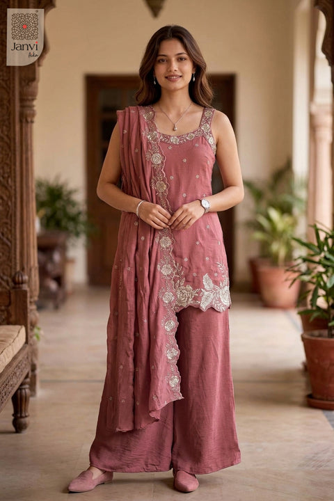 Antique Petal Sharara Set