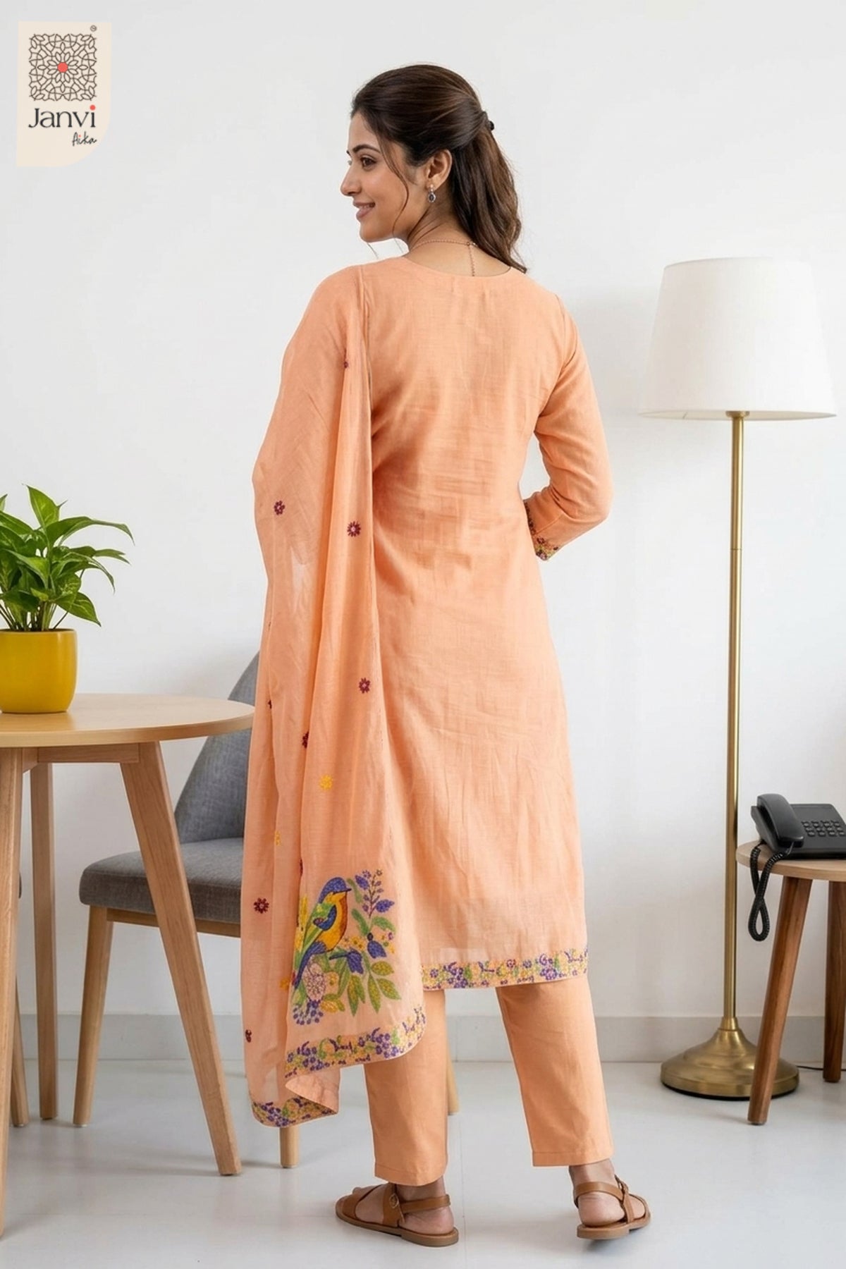 Apricot Bloom Printed Set