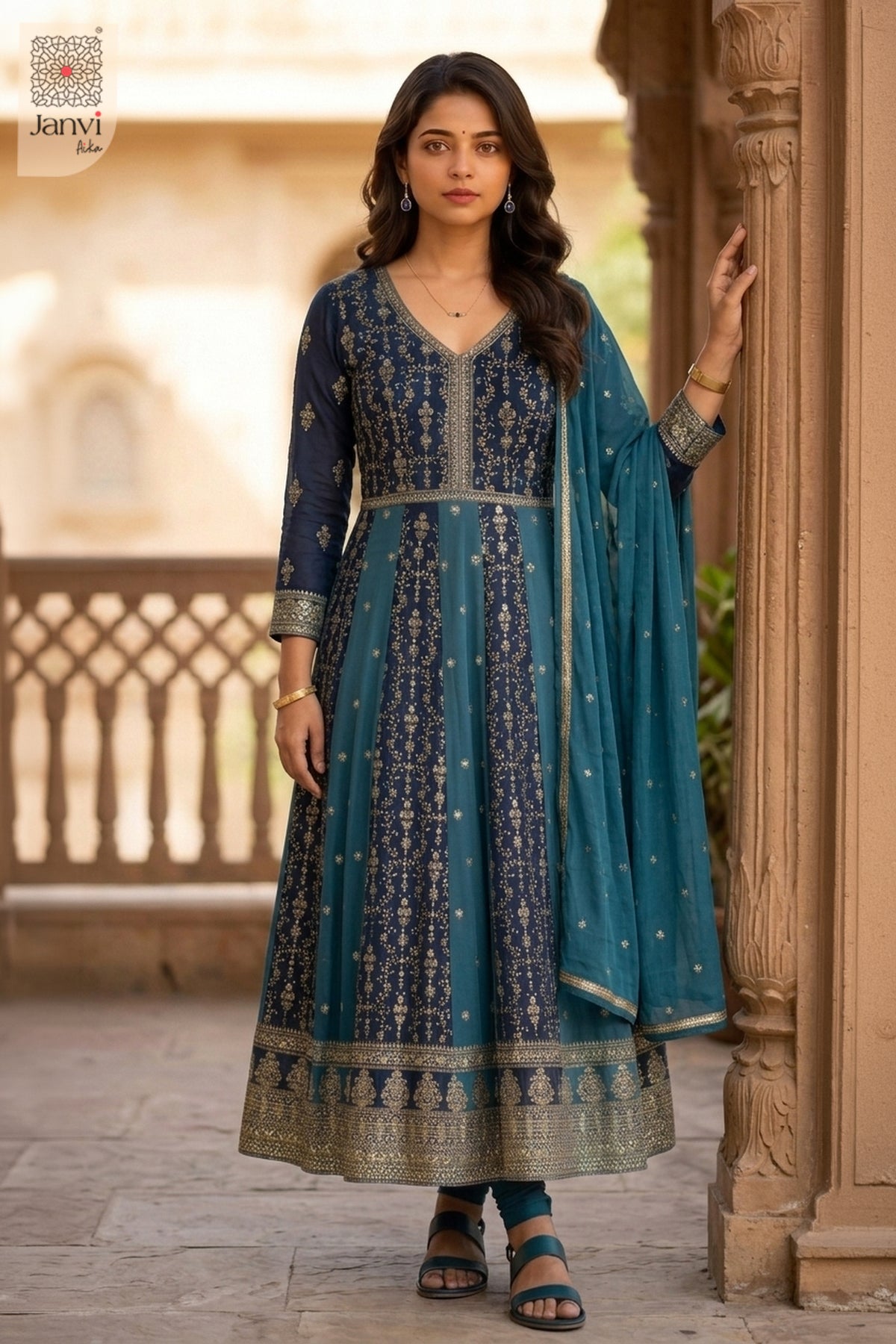 Begum-e-Neel Anarkali Dress