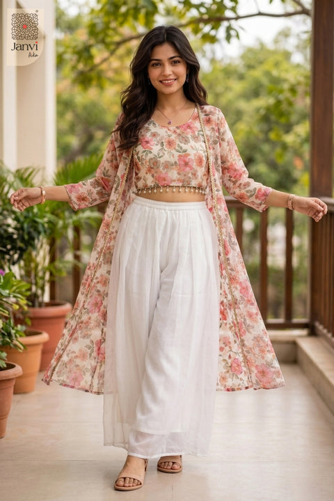 Blush Bloom Sharara Set