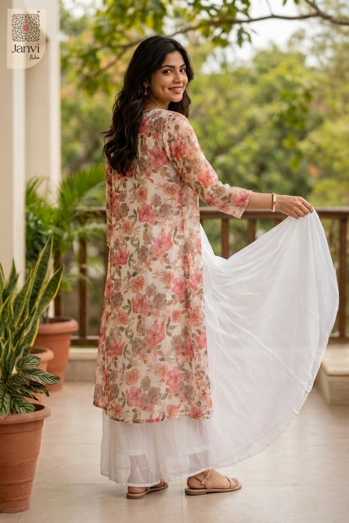 Blush Bloom Sharara Set
