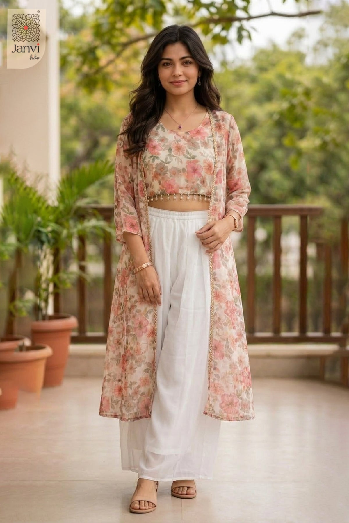 Blush Bloom Sharara Set