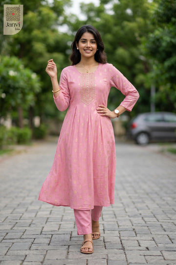 Side profile view of Blush Chic Top showcasing design for designer dress for women party wear.