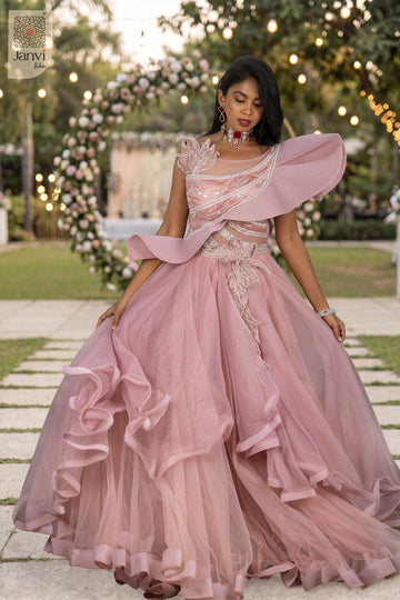 A captivating twirling full view reveals the sheer elegance of fine women's apparel online.