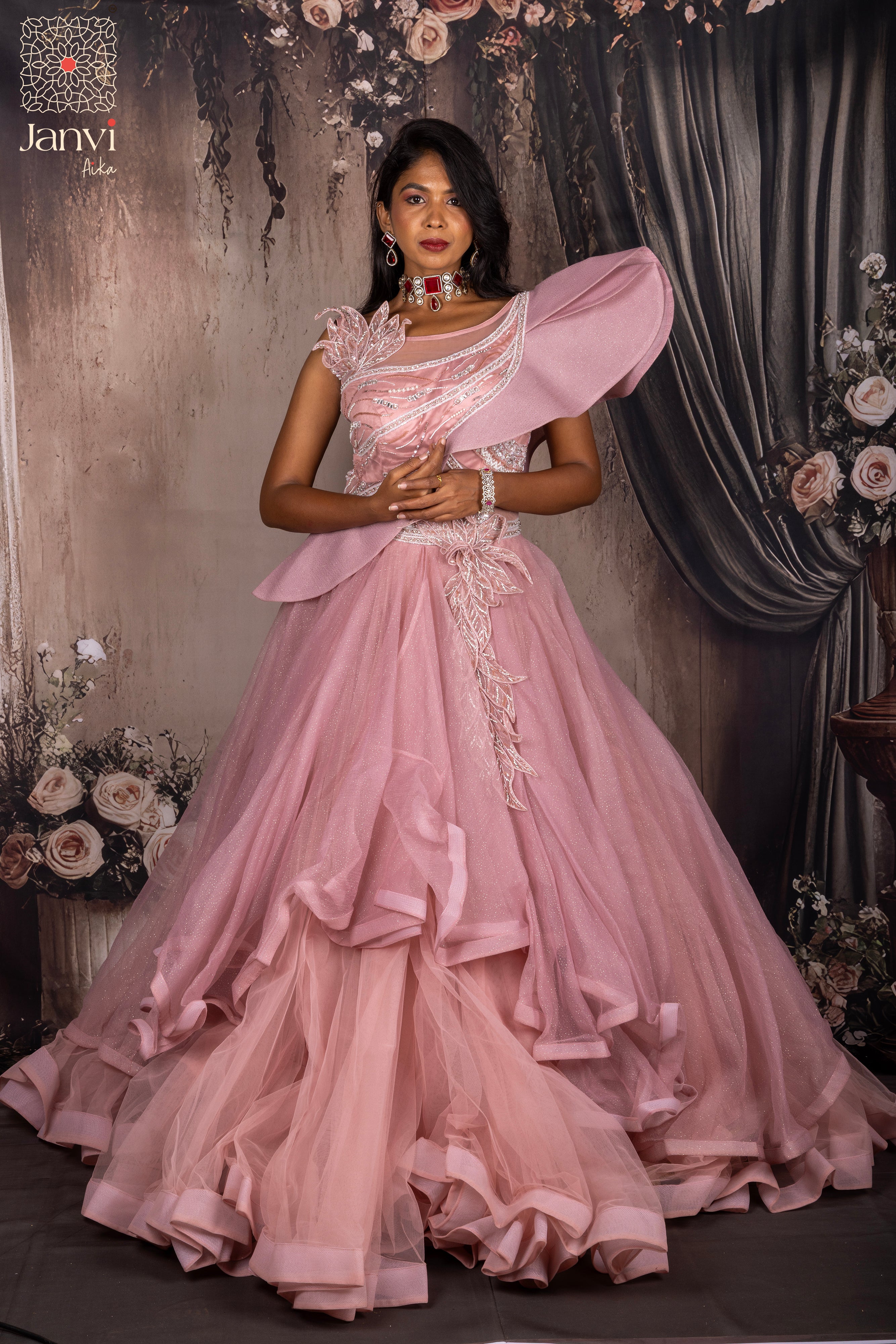 Blush Moonveil Long Gown