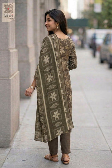 Close-up of bodice and embroidery of Bronze Botanic Grace for traditional navratri chaniya choli.