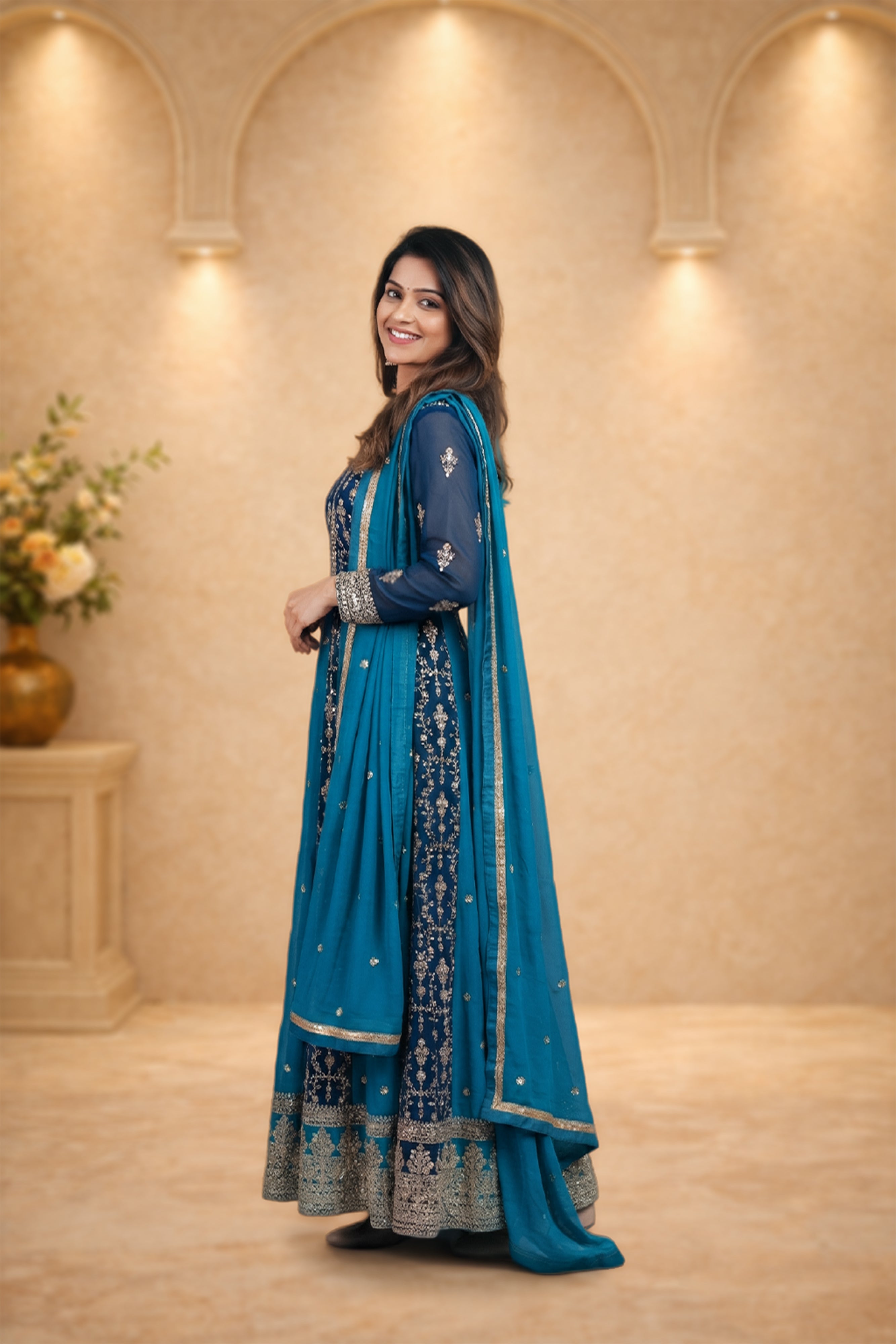 Begum-e-Neel Anarkali Dress