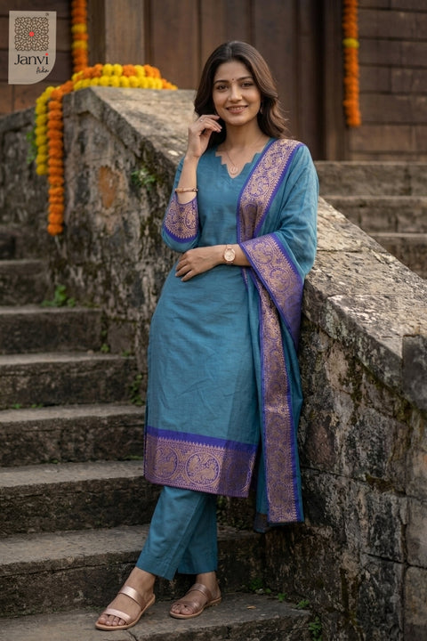 Bluebell Babe- V Neck Set