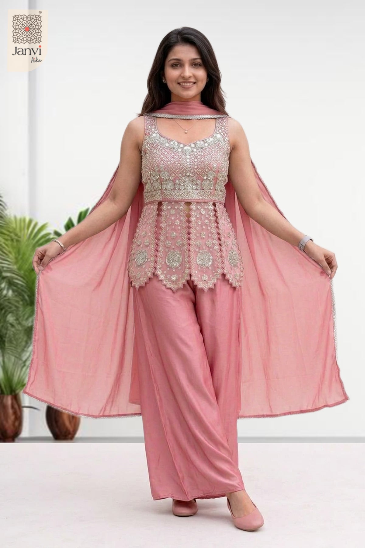 Blush Aura Sharara Set
