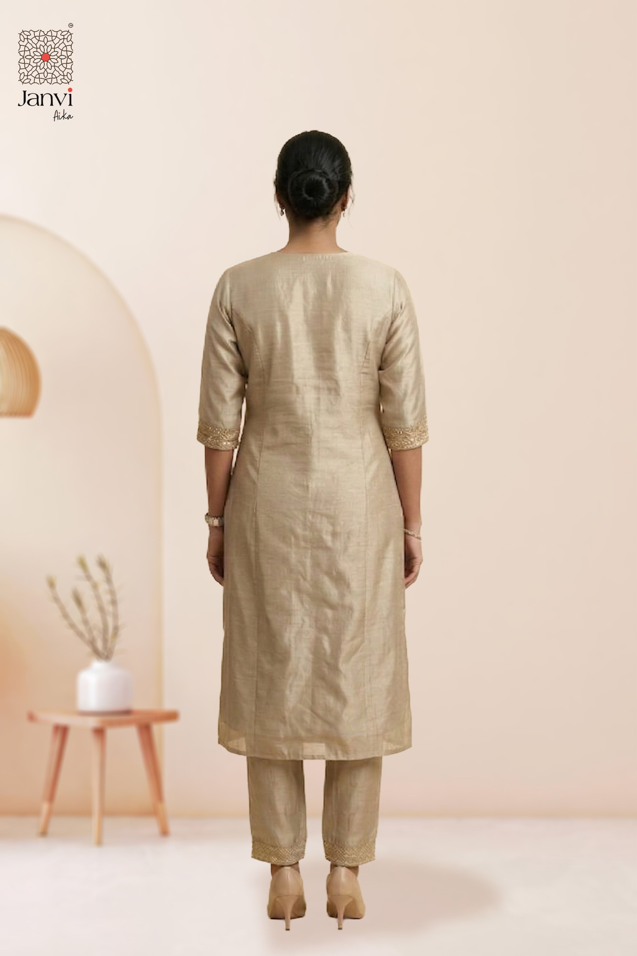 Champagne Shimmer Chudidhar Set