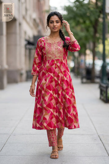 Back view showing neckline styling of Cherry Chevron for plus size formal wear for women.