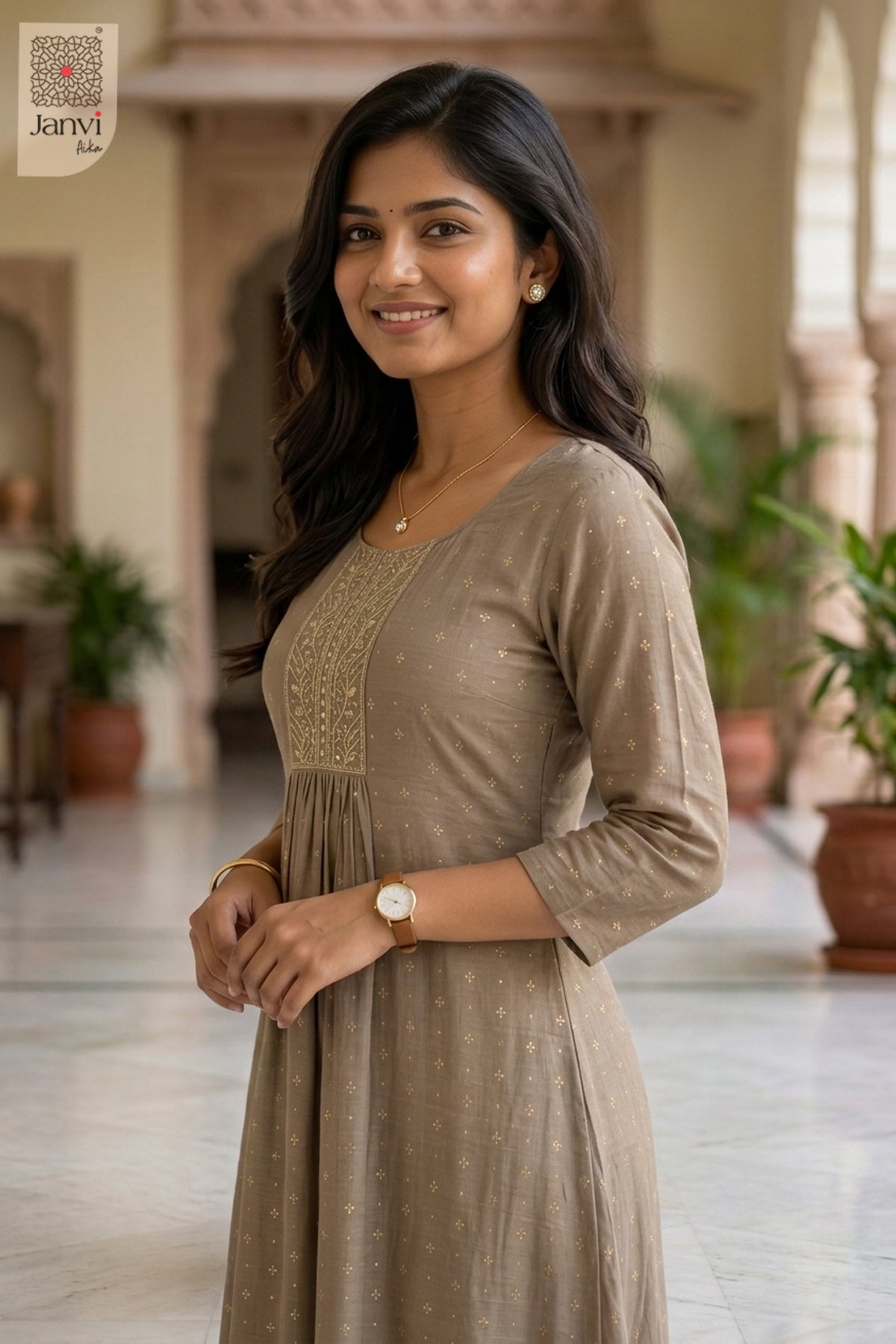 Charming beautiful dressy tops for women showing a lovely Close-up view in a rayon and cotton style.