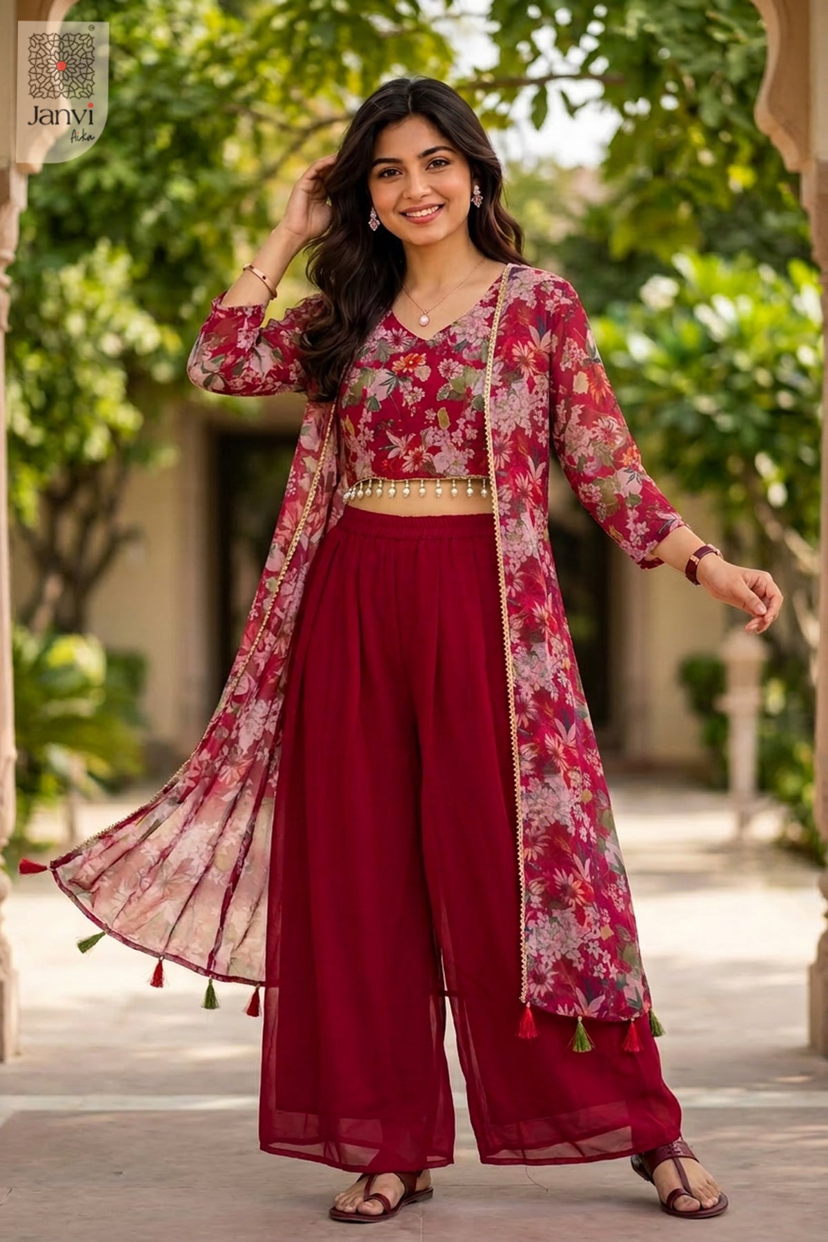 Crimson Garden Co-Ord Set