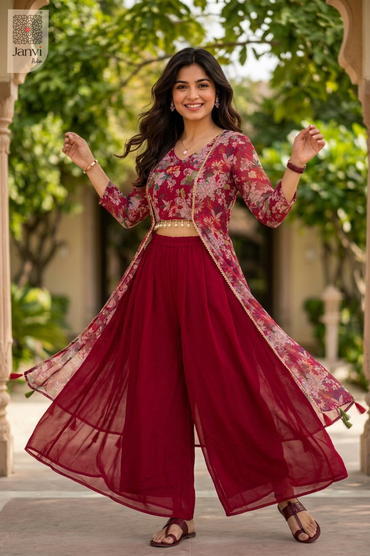 Crimson Garden Co-Ord Set