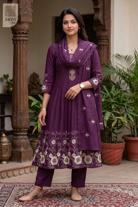 Cerise Bloomtrail Placket Round Neck
