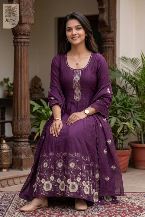 Cerise Bloomtrail Placket Round Neck