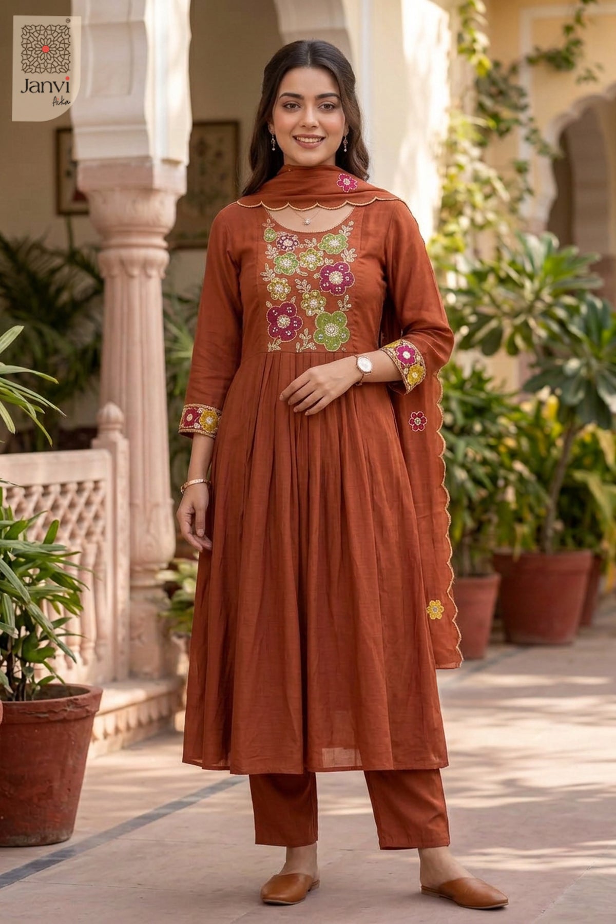 Ember Bloomscatter Floral Round Neck