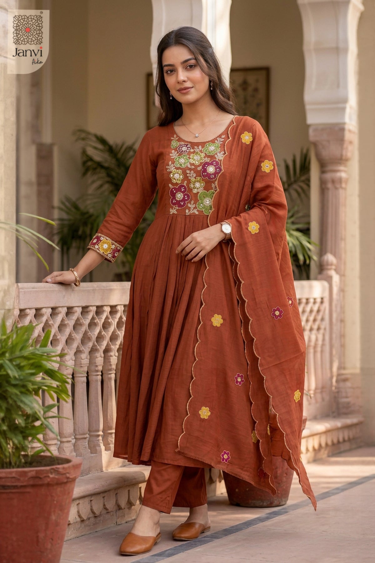 Ember Bloomscatter Floral Round Neck