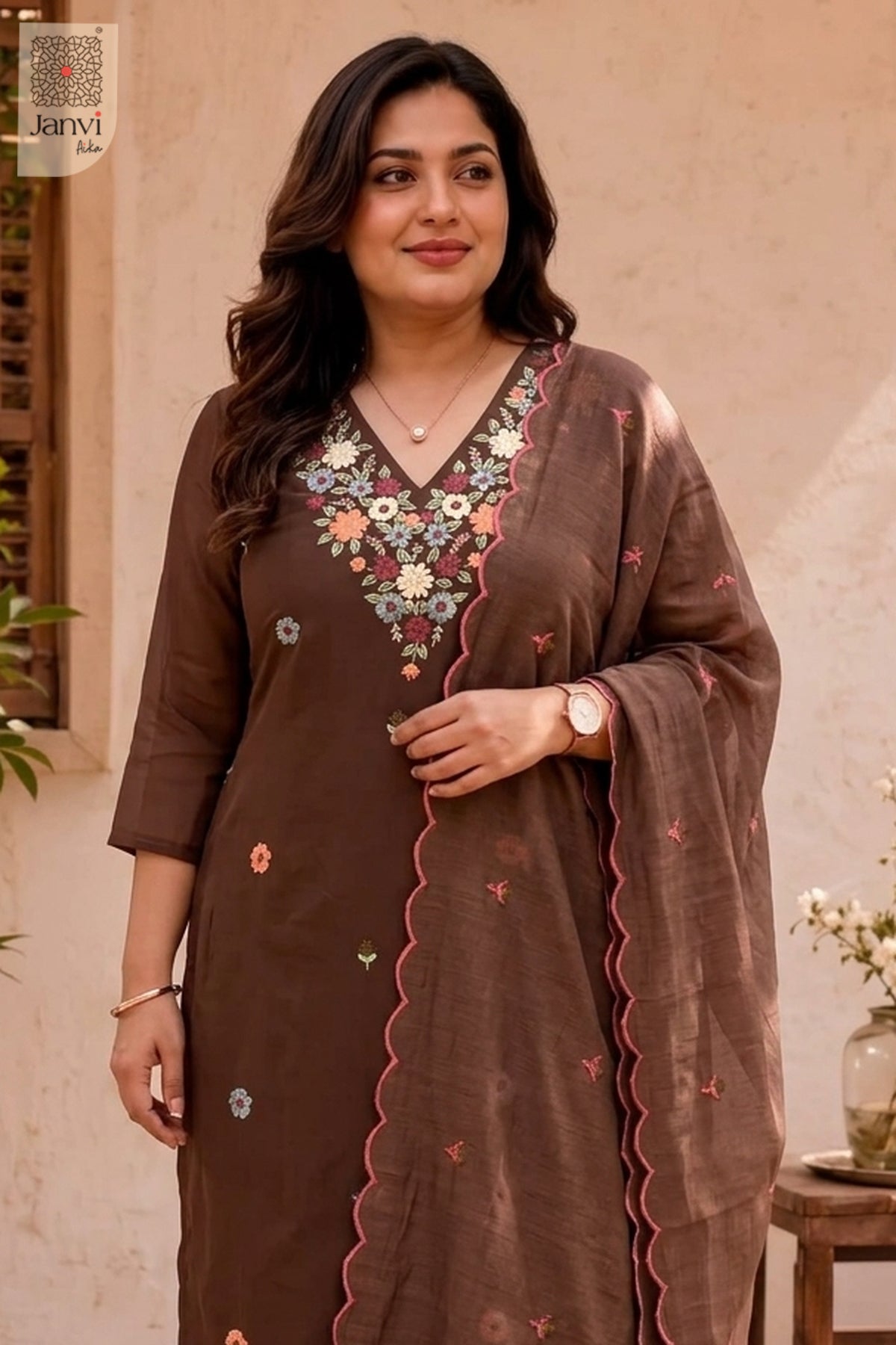 Fiora Floral Embroidered Kurta Set