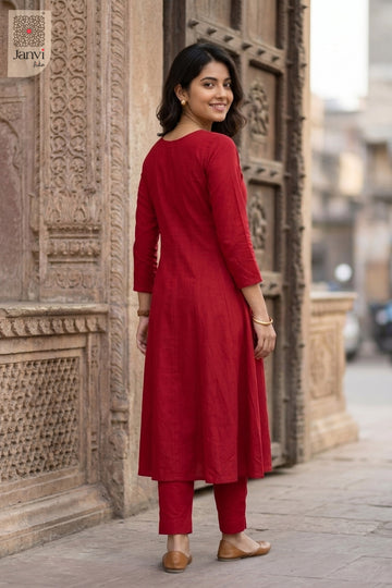 Front angled view of the flared silhouette of Geometric Glam for choli online shopping with price.