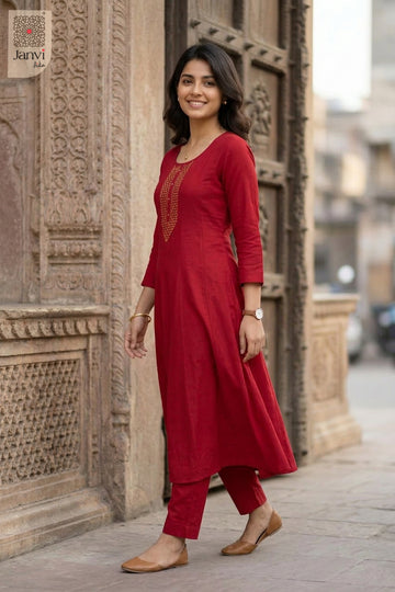 Back view showing neckline styling of Geometric Glam for black traditional dress for women.