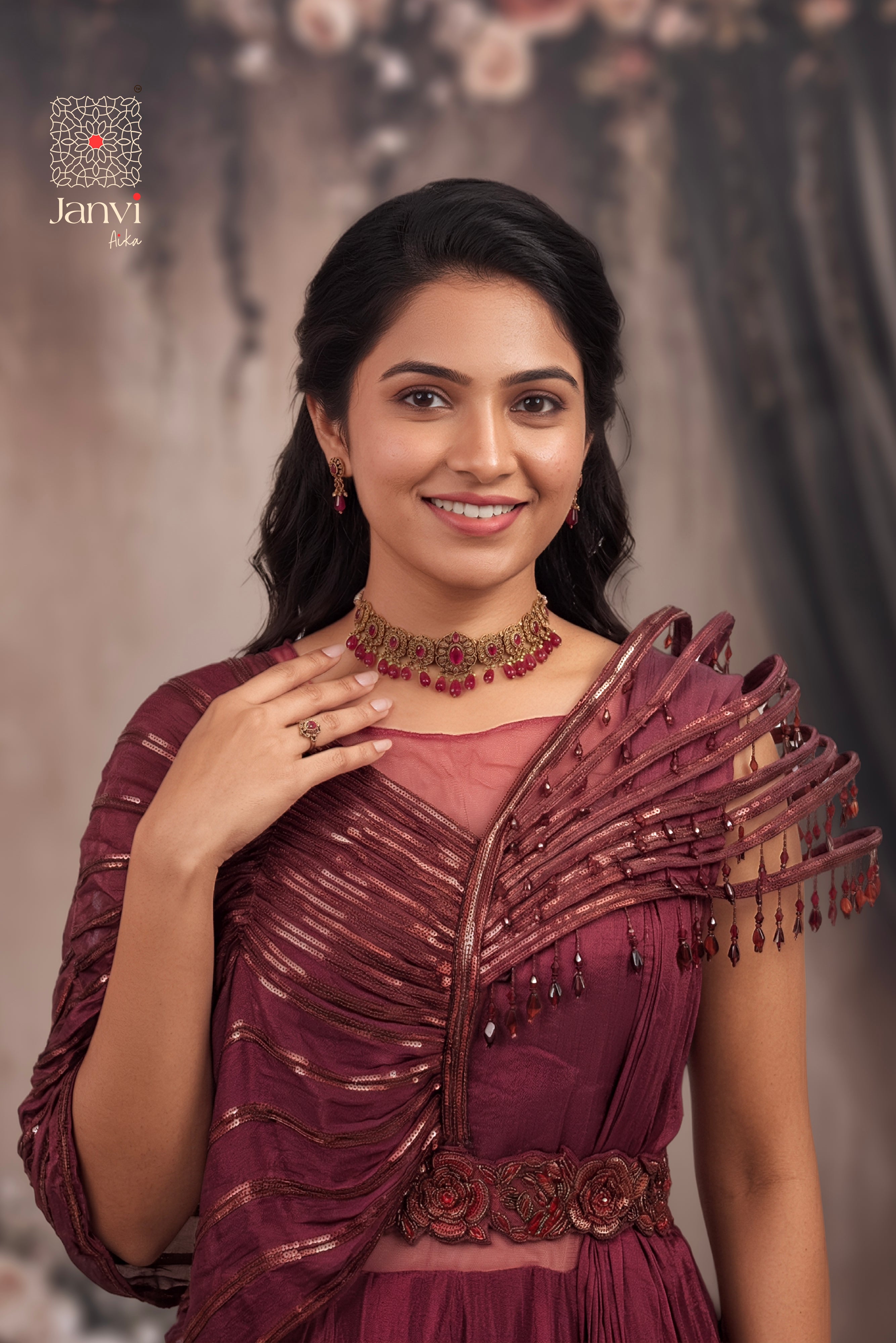 Glam Garnet Long Gown