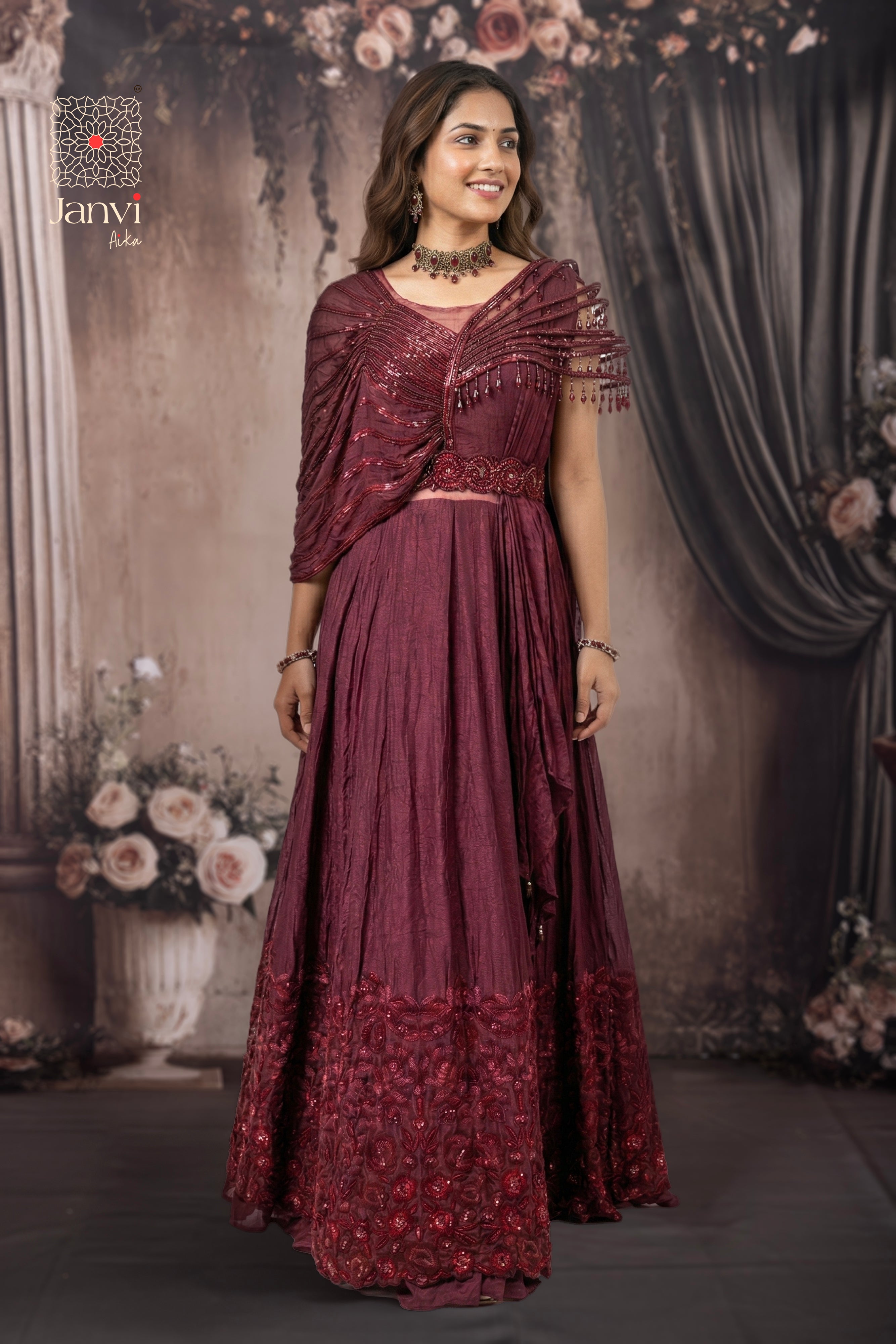 Glam Garnet Long Gown