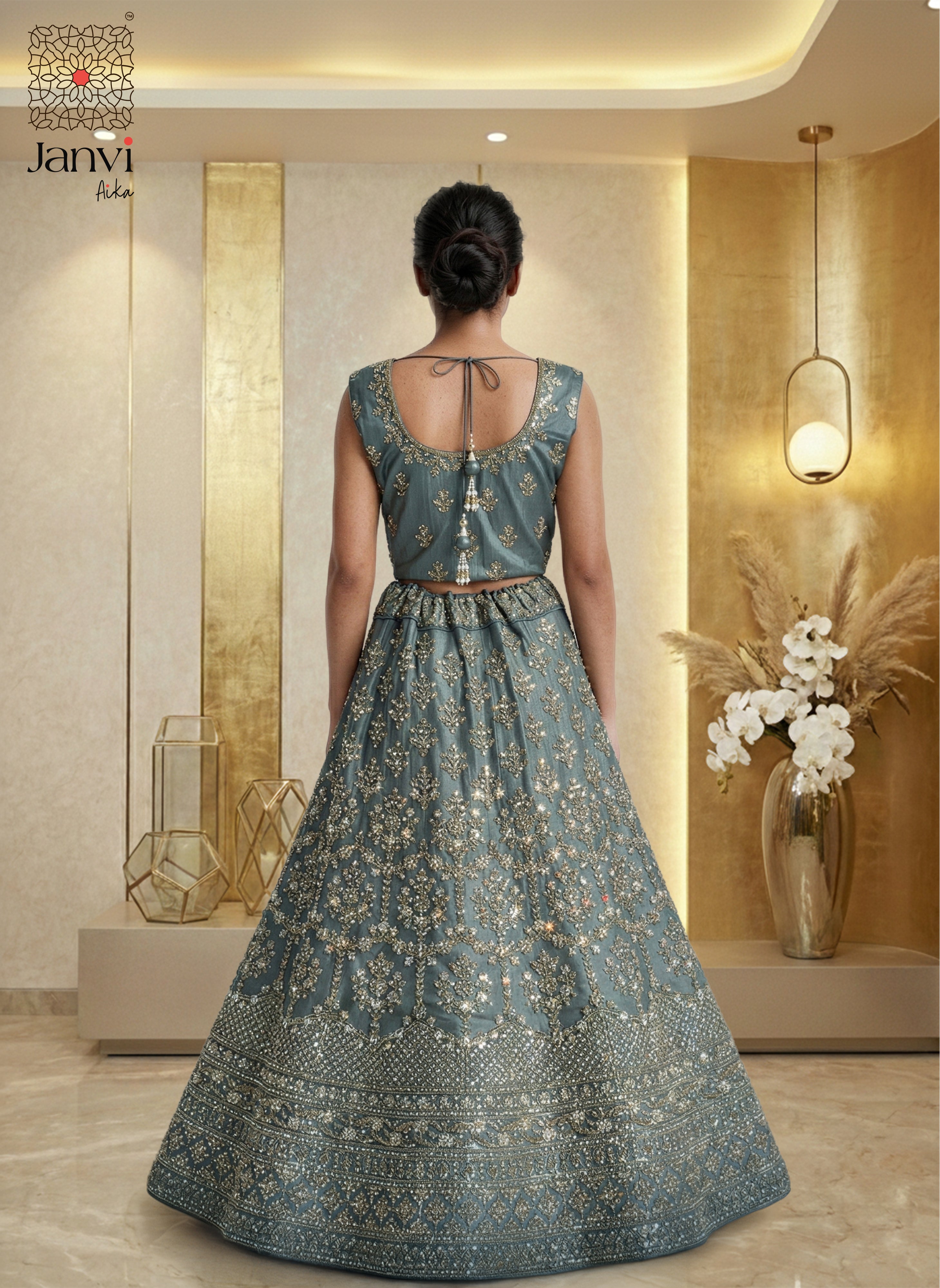 Grey Mirage Lehenga Set