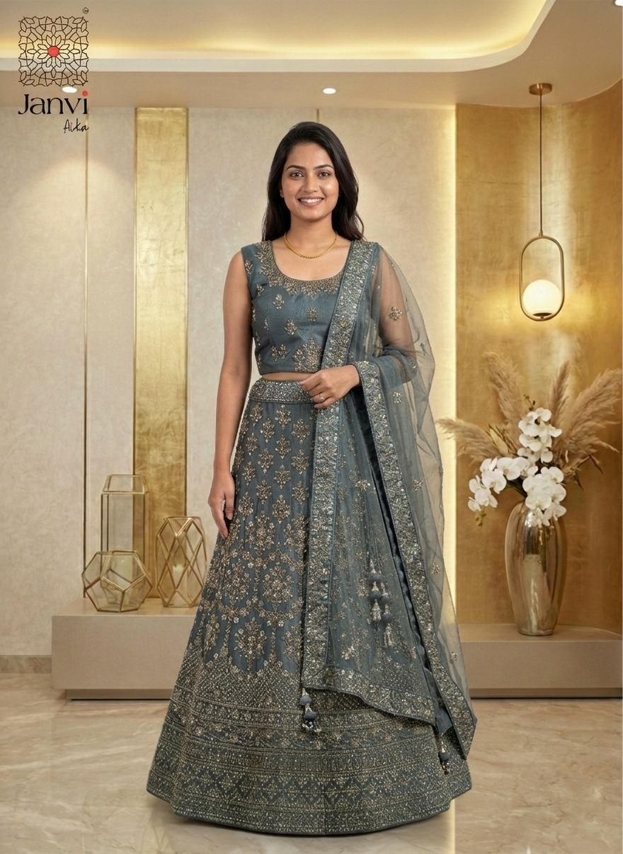 Grey Mirage Lehenga Set