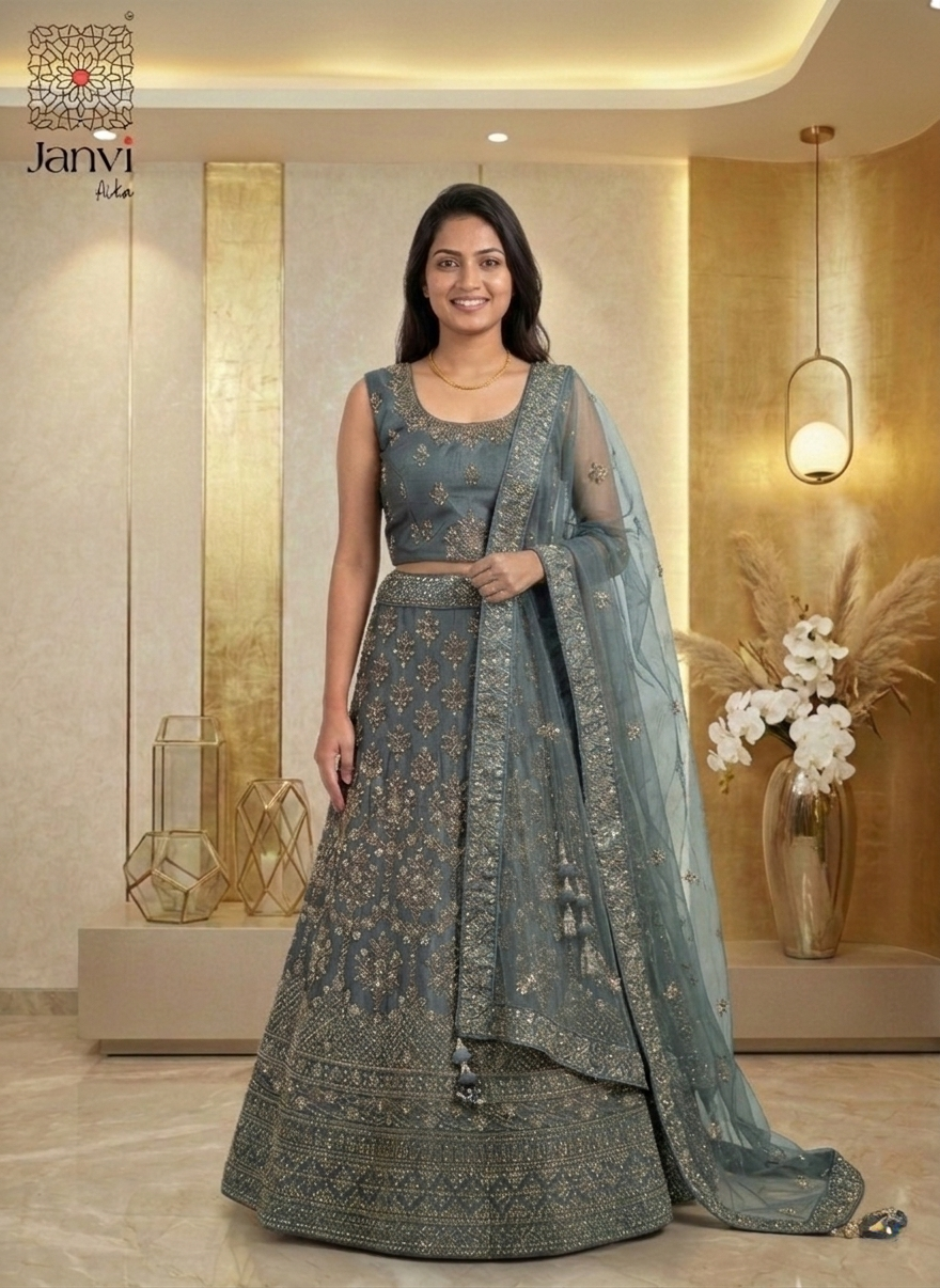Grey Mirage Lehenga Set