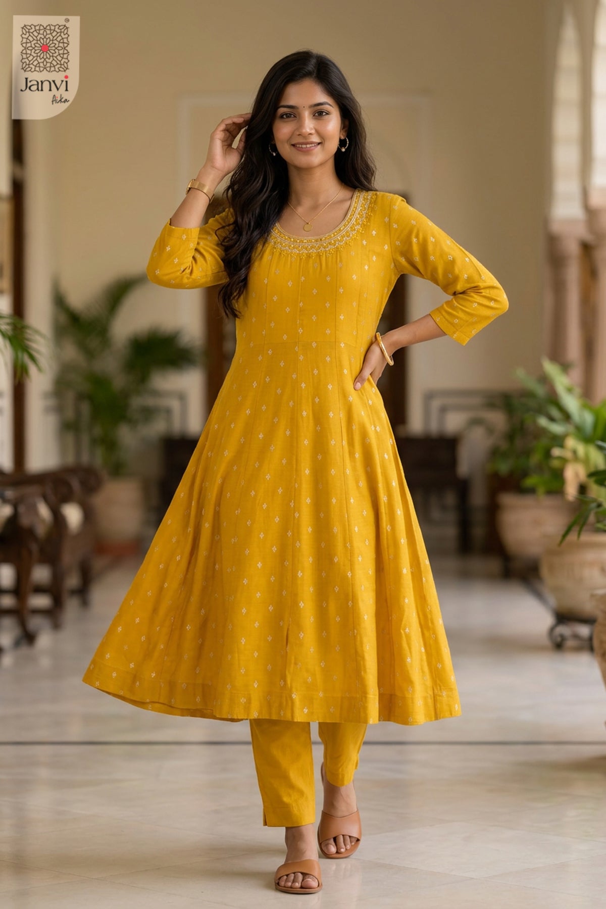 Front full view of Honey Bloom Top showcasing style for indian party wear dresses for women.