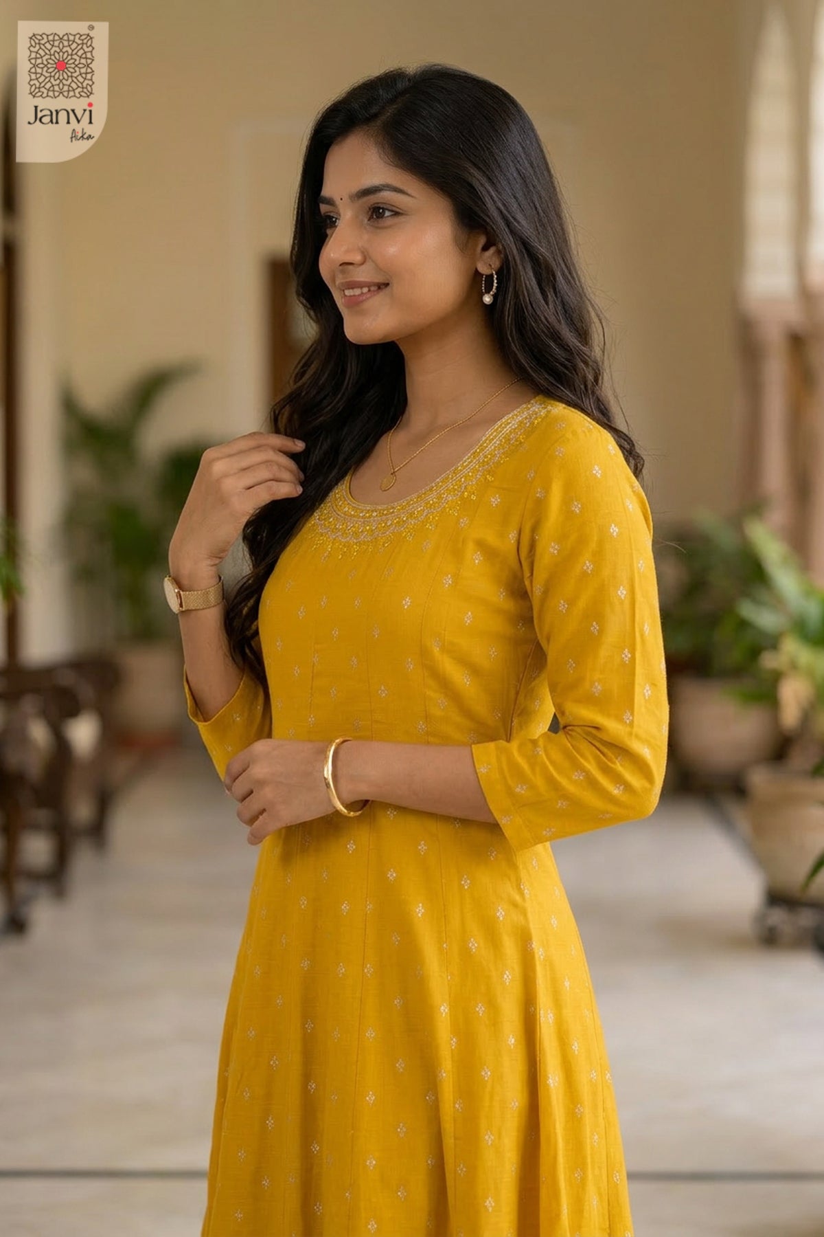 Back view showing neckline styling of Honey Bloom Top for traditional navratri chaniya choli.