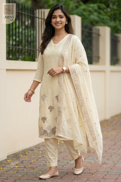 Ivory Whisper Chudidhar Set
