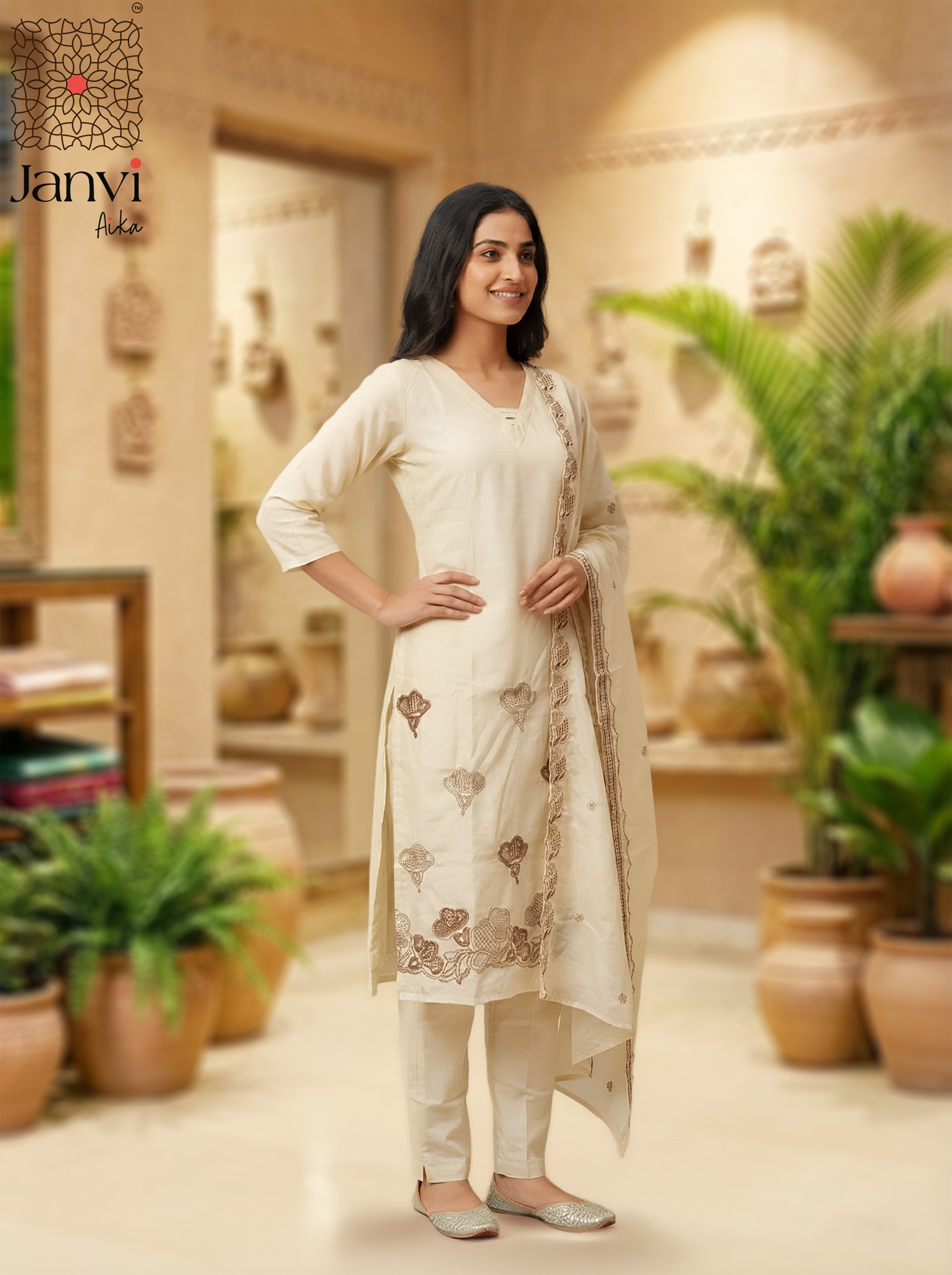 Ivory Whisper Chudidhar Set