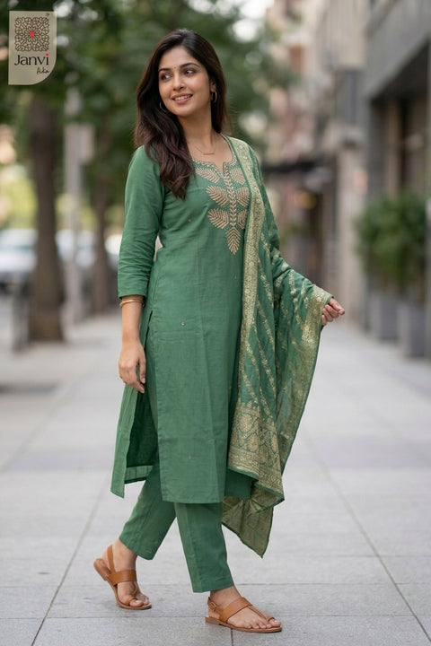 Jade Vine Chudidhar Set