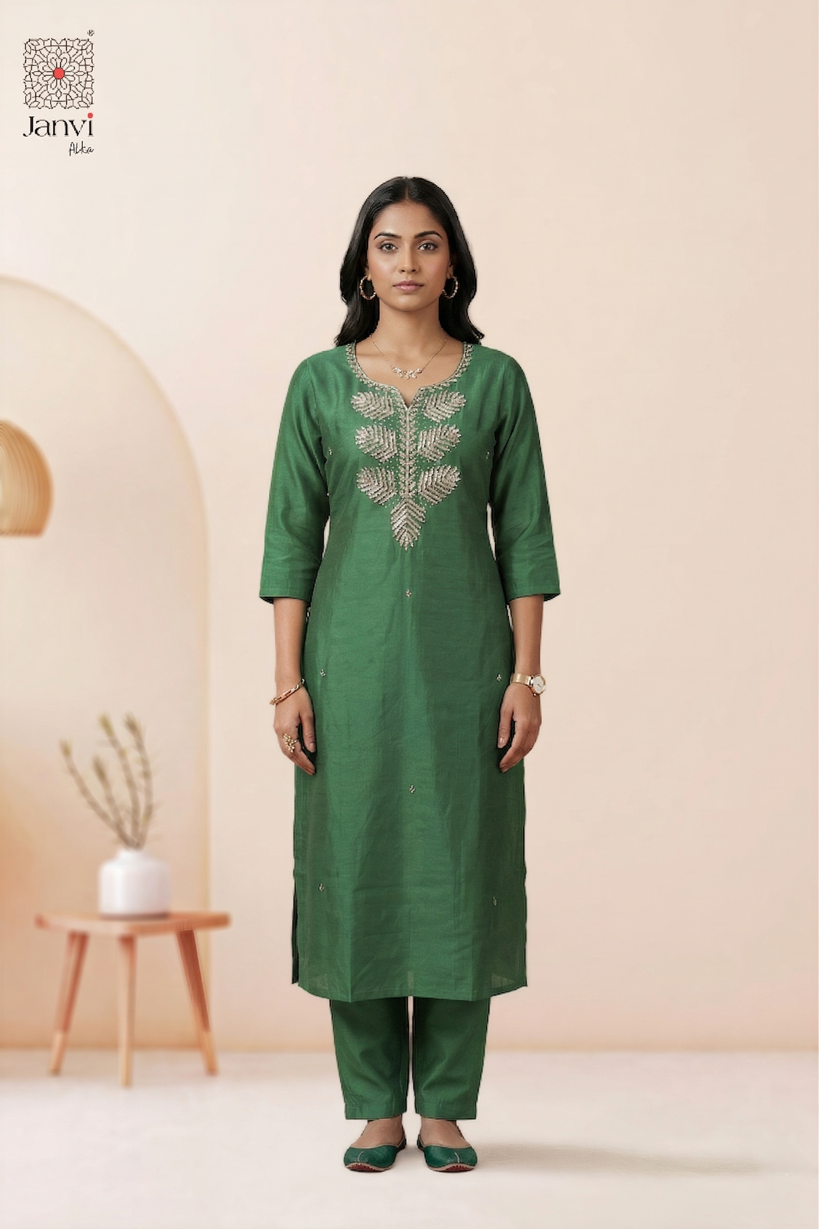 Jade Vine Chudidhar Set