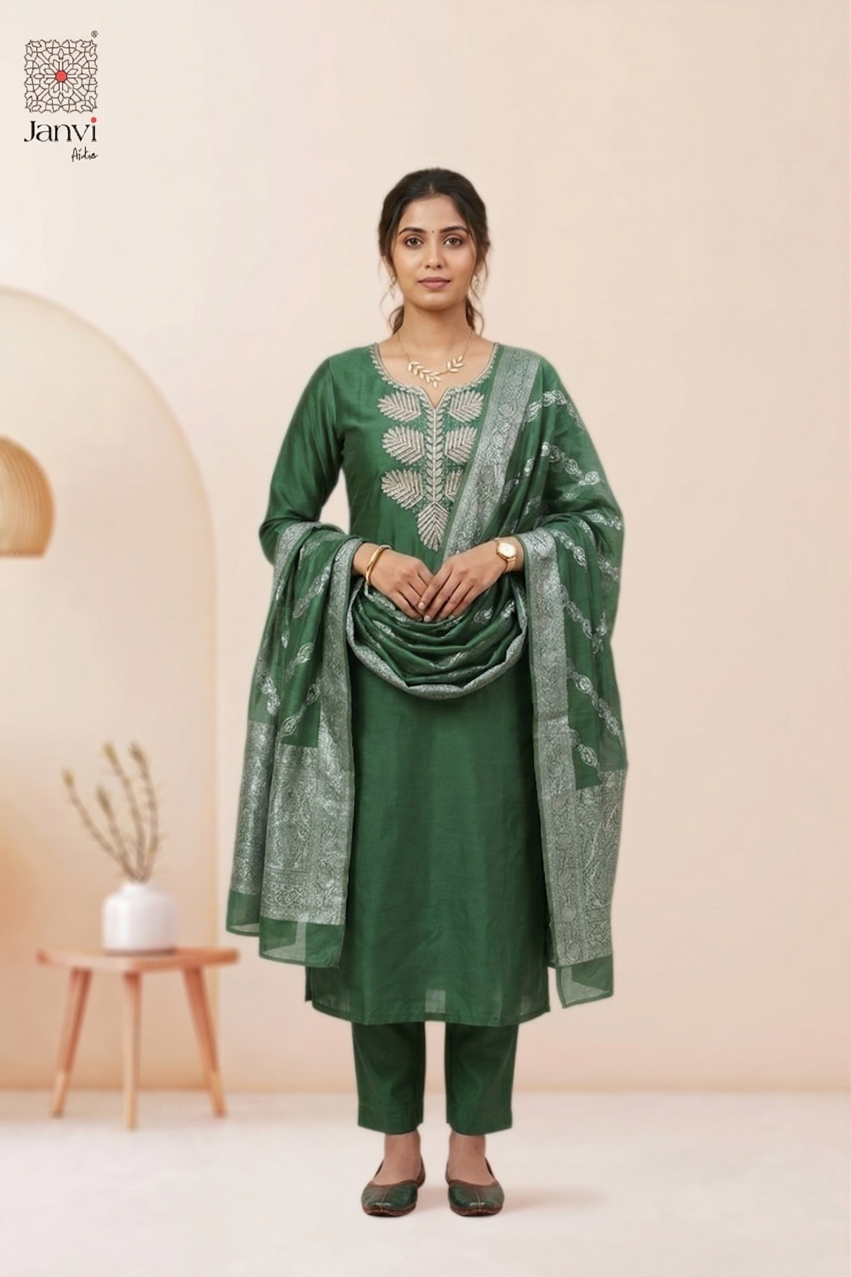 Jade Vine Chudidhar Set