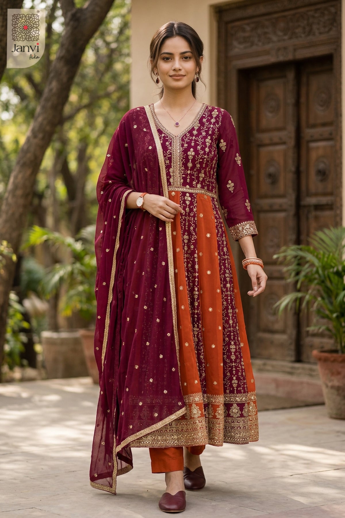 Kesariya Saaz Anarkali Dress