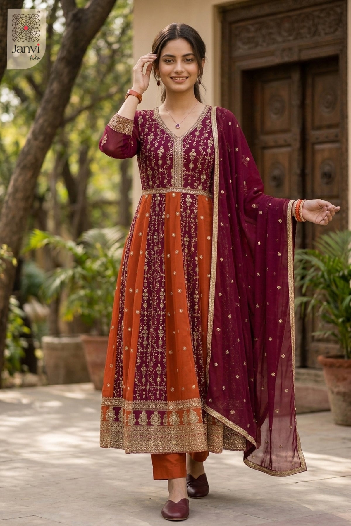 Kesariya Saaz Anarkali Dress